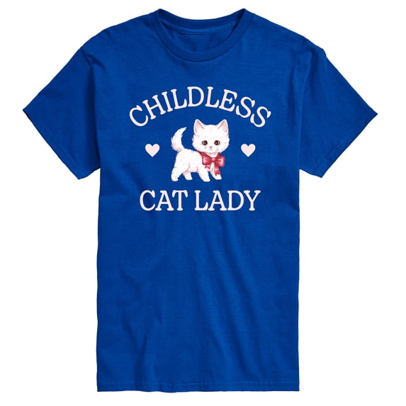 Instant Message - Childless Cat Lady Kitten Short Sleeve Graphic T-Shirt