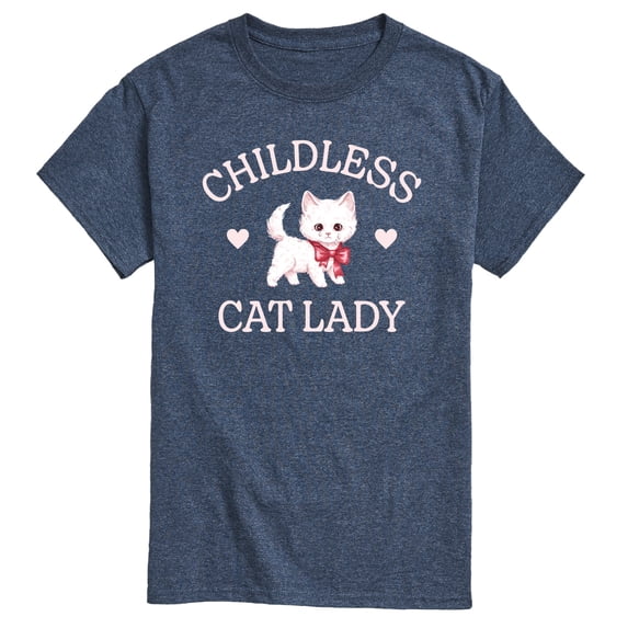 Instant Message - Childless Cat Lady Kitten Short Sleeve Graphic T-Shirt