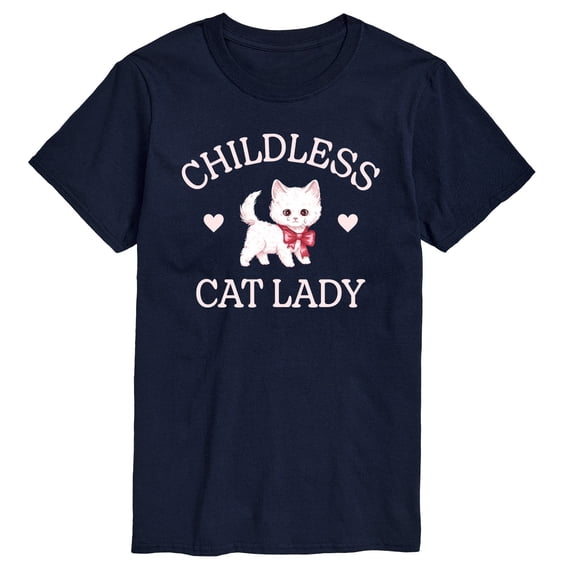 Instant Message - Childless Cat Lady Kitten Short Sleeve Graphic T-Shirt