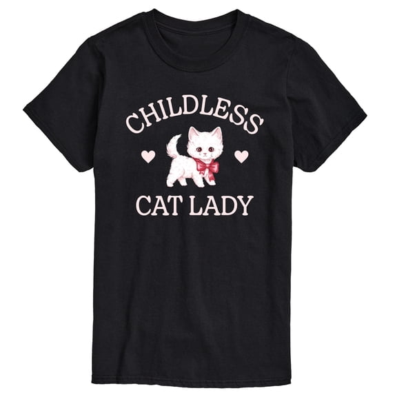 Instant Message - Childless Cat Lady Kitten Short Sleeve Graphic T-Shirt