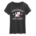 thumbnail image 1 of Instant Message - Childless Cat Lady Kitten - Women's Short Sleeve Graphic T-Shirt, 1 of 6