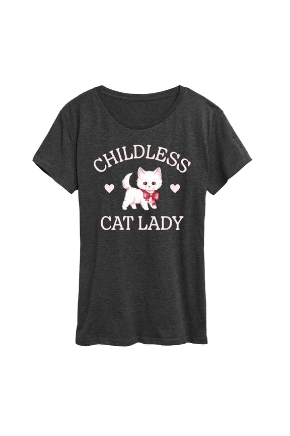 - Childless Cat Lady Kitten - Women's Short Sleeve Graphic T-Shirt