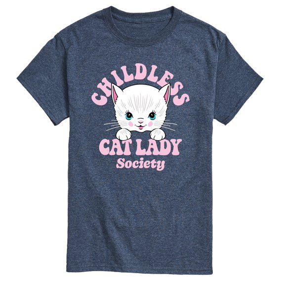 Instant Message - Childless Cat Lady Society - Men's Short Sleeve Graphic T-Shirt