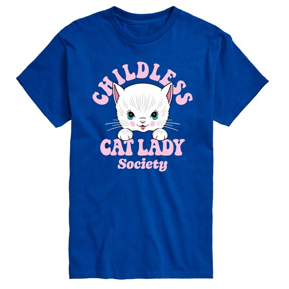 Instant Message - Childless Cat Lady Society - Men's Short Sleeve Graphic T-Shirt