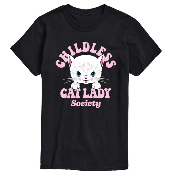 Instant Message - Childless Cat Lady Society - Men's Short Sleeve Graphic T-Shirt