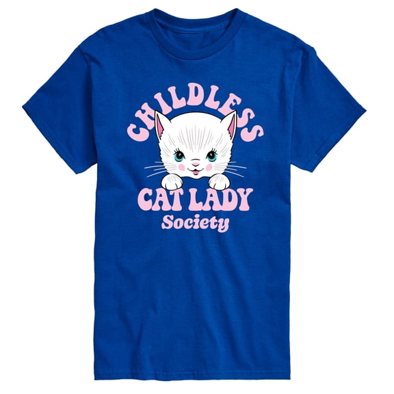 Instant Message - Childless Cat Lady Society - Men's Short Sleeve Graphic T-Shirt