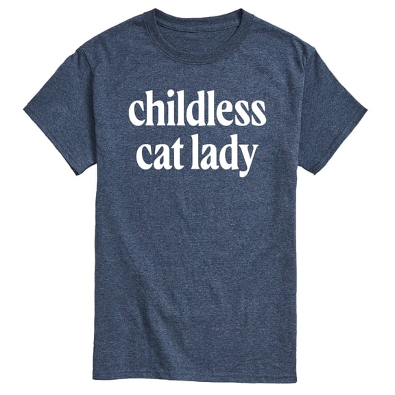 Instant Message - Childless Cat Lady White - Men's Short Sleeve Graphic T-Shirt