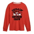 thumbnail image 1 of Instant Message - Chillin With My Cousin Crew Chistmas - Toddler & Youth Long Sleeve Graphic T-Shirt, 1 of 6
