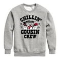 thumbnail image 1 of Instant Message - Chillin With My Cousin Crew Chistmas - Toddler & Youth Crewneck Fleece Sweatshirt, 1 of 6