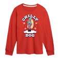 thumbnail image 1 of Instant Message - Chilly Dog Funny Christmas - Toddler & Youth Long Sleeve Graphic T-Shirt, 1 of 6