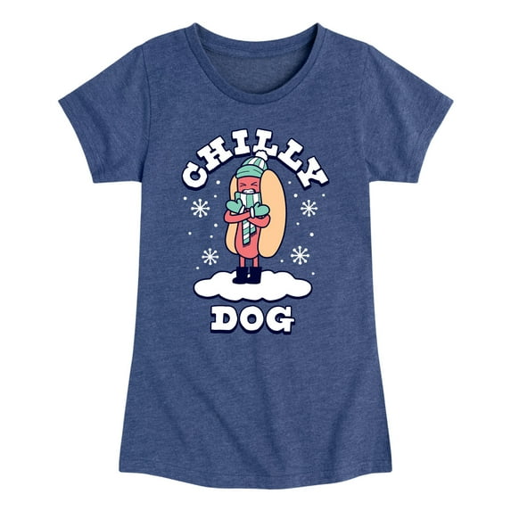 Instant Message - Chilly Dog - Toddler & Youth Girls Short Sleeve Graphic T-Shirt