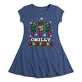thumbnail image 1 of Instant Message - Chilly Peppers Christmas - Toddler & Youth Girls Fit & Flare Dress, 1 of 6