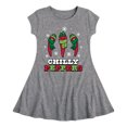 thumbnail image 1 of Instant Message - Chilly Peppers - Toddler & Youth Girls Fit & Flare Dress, 1 of 1