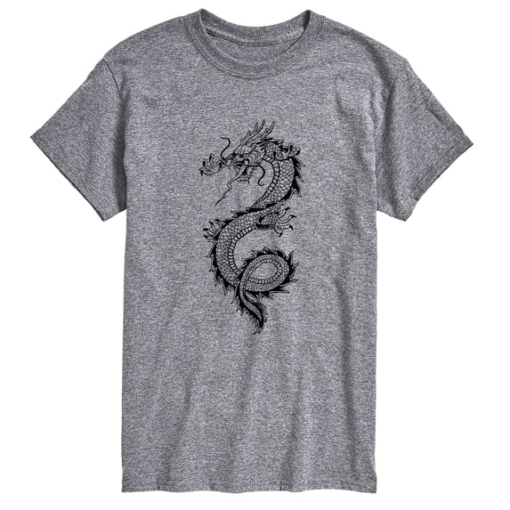 Instant Message - Chinese Dragon Black Short Sleeve Graphic T-Shirt