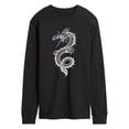thumbnail image 1 of Instant Message - Chinese Dragon White Long Sleeve Graphic T-Shirt, 1 of 4