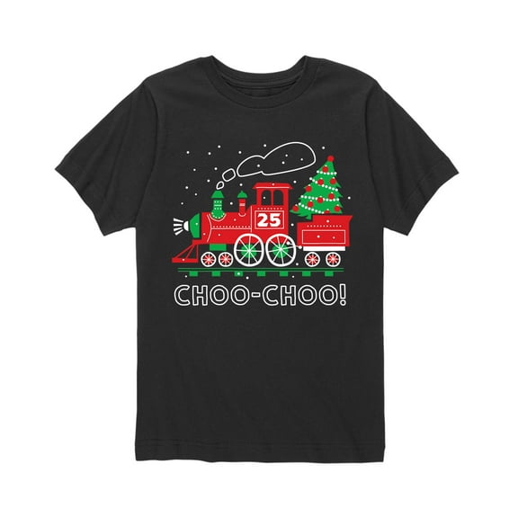 Instant Message - Choo Choo Christmas Train - Christmas Pop Culture Youth Short Sleeve Tee