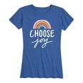 thumbnail image 1 of Instant Message - Choose Joy Rainbow - Women's Short Sleeve Graphic T-Shirt, 1 of 5