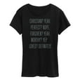 thumbnail image 1 of Instant Message - Christian? Yeah. Perfect? Nope… - Women's Short Sleeve Graphic T-Shirt, 1 of 6