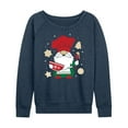 thumbnail image 1 of Instant Message - Christmas Baking Gnome - Women's Lightweight French Terry Long Sleeve Shirt, 1 of 6