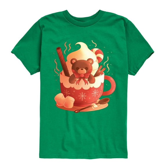 Instant Message - Christmas Bear Cocoa Mug - Toddler And Youth Short Sleeve Graphic T-Shirt