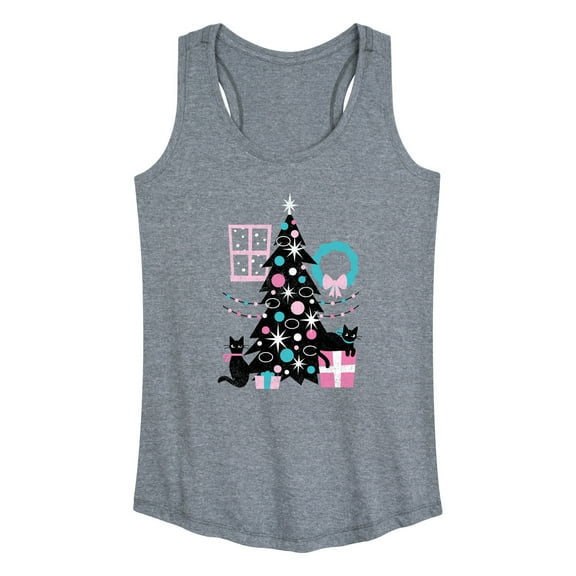 Instant Message - Christmas - Cats, Tree, & Décor - Women's Racerback Tank Top