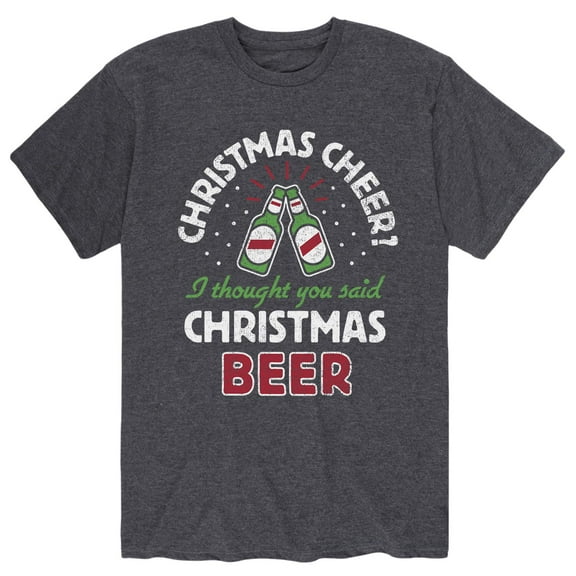 Instant Message - Christmas Cheer Christmas Beer - Men's Short Sleeve Graphic T-Shirt