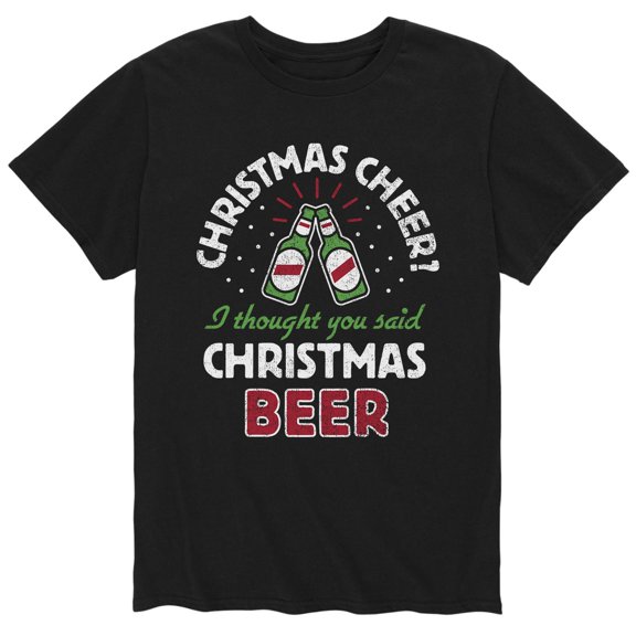 Instant Message - Christmas Cheer Christmas Beer - Men's Short Sleeve Graphic T-Shirt