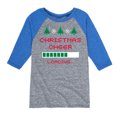 thumbnail image 1 of Instant Message - Christmas Cheer Loading - Toddler & Youth Raglan Graphic T-Shirt, 1 of 4