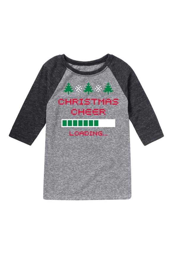 - Christmas Cheer Loading - Toddler & Youth Raglan Graphic T-Shirt