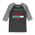 thumbnail image 1 of Instant Message - Christmas Cheer Loading - Toddler & Youth Raglan Graphic T-Shirt, 1 of 1