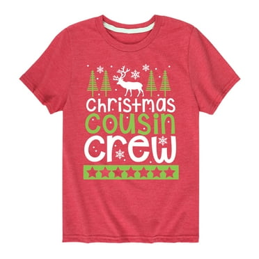 Instant Message - Christmas Cousin Crew - Toddler And Youth Short Sleeve Graphic T-Shirt