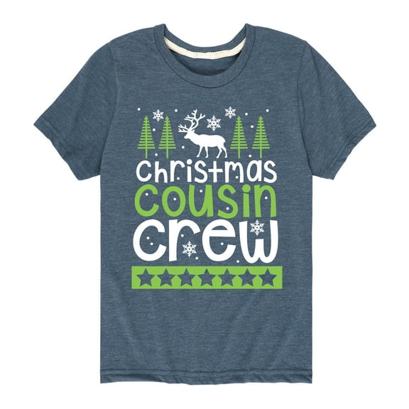 Instant Message - Christmas Cousin Crew - Toddler And Youth Short Sleeve Graphic T-Shirt