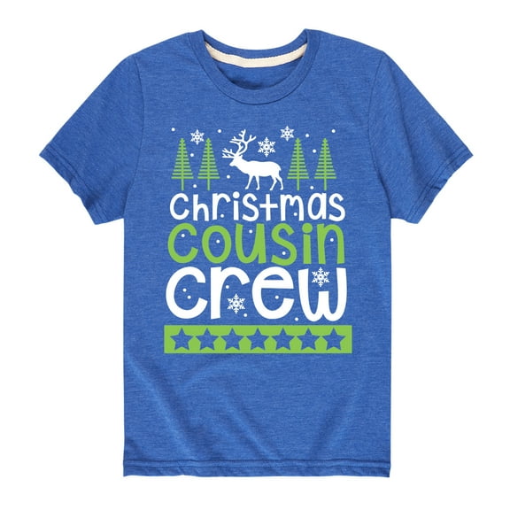 Instant Message - Christmas Cousin Crew - Toddler And Youth Short Sleeve Graphic T-Shirt