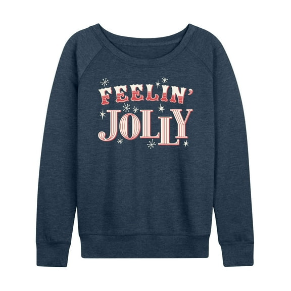 Instant Message - Christmas - Feelin' Jolly - Women's Lightweight French Terry Long Sleeve Shirt