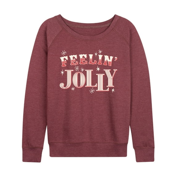 Instant Message - Christmas - Feelin' Jolly - Women's Lightweight French Terry Long Sleeve Shirt