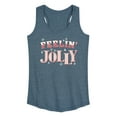 thumbnail image 1 of Instant Message - Christmas - Feelin' Jolly - Women's Racerback Tank Top, 1 of 6