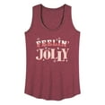 thumbnail image 1 of Instant Message - Christmas - Feelin' Jolly - Women's Racerback Tank Top, 1 of 6