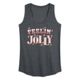 thumbnail image 1 of Instant Message - Christmas - Feelin' Jolly - Women's Racerback Tank Top, 1 of 6