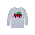 thumbnail image 1 of Instant Message - Christmas Fire Truck - Youth Long Sleeve Tee, 1 of 5