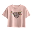 thumbnail image 1 of Instant Message - Christmas Highland Cow - Youth Girl Short Sleeve Boxy Tee, 1 of 5