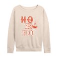 thumbnail image 1 of Instant Message - Christmas - Ho Ho Ho Ornament - Women's Lightweight French Terry Long Sleeve Shirt, 1 of 6
