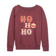 thumbnail image 1 of Instant Message - Christmas - Ho Ho Ho Ornament - Women's Lightweight French Terry Long Sleeve Shirt, 1 of 6