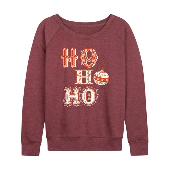 Instant Message - Christmas - Ho Ho Ho Ornament - Women's Lightweight French Terry Long Sleeve Shirt