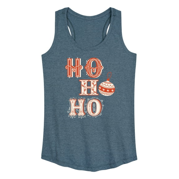 Instant Message - Christmas - Ho Ho Ho Ornament - Women's Racerback Tank Top
