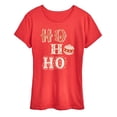 thumbnail image 1 of Instant Message - Christmas - Ho Ho Ho Ornament - Women's Raglan Graphic T-Shirt, 1 of 6