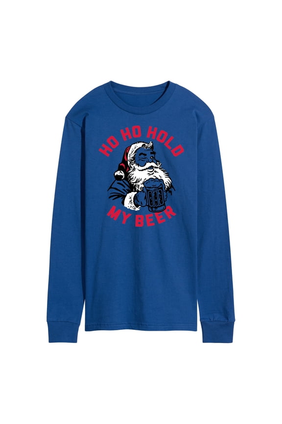 - Christmas Ho Ho Hold My Beer - Men's Long Sleeve T-Shirt