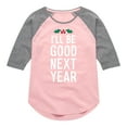 thumbnail image 1 of Instant Message - Christmas I'll Be Good Next Year - Toddler & Youth Girls Raglan Graphic T-Shirt, 1 of 5
