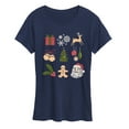 thumbnail image 1 of Instant Message - Christmas Icon Grid - Women's Short Sleeve Graphic T-shirt, 1 of 5