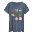 thumbnail image 1 of Instant Message - Christmas Icon Grid - Women's Short Sleeve Graphic T-shirt, 1 of 5