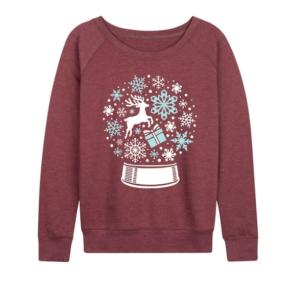 Instant Message - Christmas Icon Snowglobe - Women's Lightwieght French Terry Long Sleeve Shirt